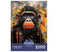1000 Pieces Jigsaw Puzzles for Teenagers Abstract Monkey Painting Adult Jigsaw Puzzle Relaxing Games Analysis And Logic Unique Birthday And Xmas Gifts 52x38cm/1000pcs
