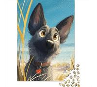 1000 Pieces Jigsaw Puzzles for Teenagers Adventurous Blue Heeler Dog Jigsaw Puzzle Relaxing Games Analysis And Logic Challenging Game Gifts 70x50cm/1000pcs