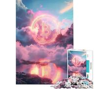 1000 Pieces Jigsaw Puzzles for Teenagers Aesthetic Bitcoin for Educational Game Challenge Toy Hands-on Game Difficult Challenge Funny Gifts (Size 38x52cm)