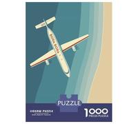 1000 Pieces Jigsaw Puzzles for Teenagers Airplane Over Bora Bora Mid Century Puzzle for Adults Relax Games Hand Speed Race Christmas Birthday Gifts 70x50cm/1000pcs