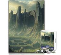 1000 Pieces Jigsaw Puzzles for Teenagers Alien Desolation Fortress Beautiful Design Game Improve Memory Gift For Birthdays Size 38x52cm