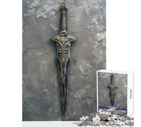1000 Pieces Jigsaw Puzzles for Teenagers Ancient Ninja Dagger Educational Games Improve Memory Home Decoration Toys Birthday Present, Gifts, (52X38cm)