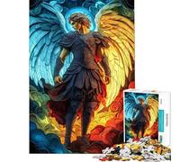 1000 Pieces Jigsaw Puzzles for Teenagers Angel Warrior Artwork Puzzle for Adults Family Games A Work of Art Challenging Game Gifts (size 38x26cm)