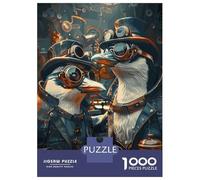 1000 Pieces Jigsaw Puzzles for Teenagers Animal Steampunk Penguin Adult Puzzles Brain Teaser Game Difficult Hard Fun Activities at Home 38x26cm/1000pcs