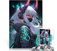 1000 Pieces Jigsaw Puzzles for teenagers anime girl neon japan Analyse und Logik Geburtstagsgeschenk, Geschenke, Wandkunst50x70cm