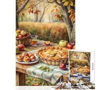 1000 Pieces Jigsaw Puzzles for Teenagers Autumn Apple Pie Still Life Practical Game For Family Fun Educational Toy for Birthday, Chrismas (38x52cm)