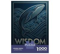 1000 Pieces Jigsaw Puzzles for Teenagers Azure Whale Wisdom Art Deco Adult Jigsaw Puzzle Relaxing Games Analysis And Logic Unique Birthday And Xmas Gifts 70x50cm/1000pcs