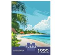 1000 Pieces Jigsaw Puzzles for Teenagers Bahamas Beach Scene Teenager Puzzles Brain Teaser Game A Work of Art Fun at Home Activities, 70x50cm/1000pcs