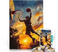 1000 Pieces Jigsaw Puzzles for teenagers Basketball Player Dunking Denkspiel Tolles Geschenk für Spiele75x50cm