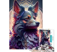 1000 Pieces Jigsaw Puzzles for Teenagers Beautiful Colorful Dog Fun Activities at Home Enhance Memory Toy Wall Decor for And from 14 Years And over (38x26cm)