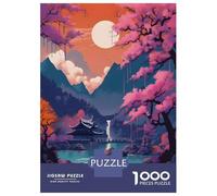 1000 Pieces Jigsaw Puzzles for Teenagers Beautiful Japanese Village Puzzle for Adults Relax Games Hand Speed Race Christmas Birthday Gifts 38x26cm/1000pcs