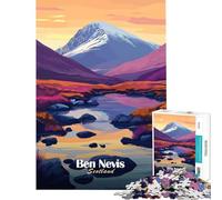 1000 Pieces Jigsaw Puzzles for Teenagers Ben Nevis Mountain Landscape Learning Educational Toys for Educational Game Improve Memory Gifts Birthday (Size 50x75cm)