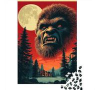 1000 Pieces Jigsaw Puzzles for Teenagers Bigfoot Monster Poster Art Jigsaws for Adults Hands-on Game But Fun And Humorous Unique Birthday And Xmas Gifts 52x38cm/1000pcs