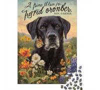 1000 Pieces Jigsaw Puzzles for Teenagers Black Labrador Retriever Art Print Jigsaw Puzzle Relaxing Games Analysis And Logic Challenging Game Gifts 38x26cm/1000pcs