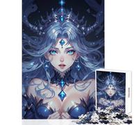 1000 Pieces Jigsaw Puzzles for Teenagers Blue Crystal Queen Anti-Stress Toys Birthday Gift for Educational Game Fun at Home Activities, Size 38x52cm