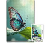 1000 Pieces Jigsaw Puzzles for Teenagers Blue Morpho Butterfly Practical Game Presents for Women Anti-Stress Toys Size 38x26cm
