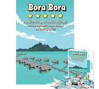 1000 Pieces Jigsaw Puzzles for Teenagers Bora Bora Review Funny Paradise Poster Learning Educational Toys Relaxing Games A Work of Art Gifts Birthday (Size 38x52cm)