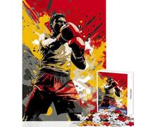 1000 Pieces Jigsaw Puzzles for Teenagers Boxing Boxer Fighter Jigsaw 1000 Pieces Toy Wall Decor Great Gifts And Toys Improve Memory (38x52cm)