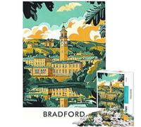 1000 Pieces Jigsaw Puzzles for Teenagers Bradford Cityscape Poster Jigsaw for Adults Hands-on Game But Fun And Humorous Fun Activities at Home (size 50x75cm)