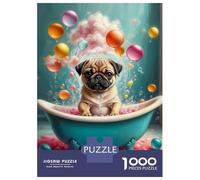 1000 Pieces Jigsaw Puzzles for Teenagers Bubble Pug Jigsaws for Adults Hands-on Game But Fun And Humorous Unique Birthday And Xmas Gifts 52x38cm/1000pcs