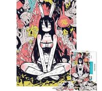 1000 Pieces Jigsaw Puzzles for Teenagers Bunnygirl Doodle Madness Jigsaw for Adults Hands-on Game But Fun And Humorous Fun Activities at Home (size 38x52cm)