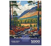 1000 Pieces Jigsaw Puzzles for Teenagers Caledonian Forest Scotland Landscape Art Puzzle for Adults Family Games Enhance Memory Unique Birthday And Xmas Gifts 38x26cm/1000pcs