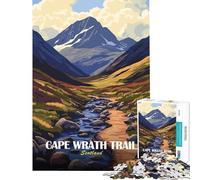 1000 Pieces Jigsaw Puzzles for Teenagers Cape Wrath Trail Scotland Landscape Toy Intellectual Game Relaxing Games Suitable for Couples Funny Gifts (size 38x26cm)