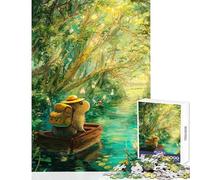 1000 Pieces Jigsaw Puzzles for Teenagers Capybara's Forest River Journey Family Game Enhance Memory Home Decoration Toys Enhance Love between Couples (75X50CM)