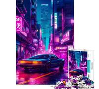 1000 Pieces Jigsaw Puzzles for Teenagers Cars City Retro Puzzle for Adults Hands-on Game Staycation Kill Time Christmas Birthday Gifts (Size 50x75cm)
