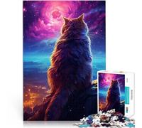 1000 Pieces Jigsaw Puzzles for teenagers Cat Gazing at Galaxy Hands-on-Spiel Lernspiel für Geburtstag, Weihnachten38x26cm