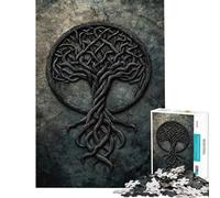 1000 Pieces Jigsaw Puzzles for Teenagers Celtic Tree of Life Puzzle for Adults Hands-on Game Staycation Kill Time Christmas Birthday Gifts (Size 38x52cm)