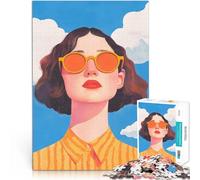 1000 Pieces Jigsaw Puzzles for teenagers Chasing Sunshine, Woman in Sunglasses Lernspielzeug Wanddekoration52x38cm