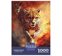 1000 Pieces Jigsaw Puzzles for Teenagers Cheetah in Motion-1 Adult Puzzles Brain Teaser Game Difficult Hard Fun Activities at Home 52x38cm/1000pcs