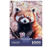 1000 Pieces Jigsaw Puzzles for Teenagers Cherry Blossom Red Panda-5 Puzzle for Adults Relax Games Hand Speed Race Christmas Birthday Gifts 52x38cm/1000pcs
