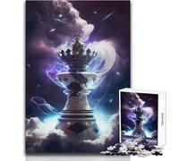 1000 Pieces Jigsaw Puzzles for Teenagers Chess Tower of Universe Practical Game Presents for Women Anti-Stress Toys Size 38x26cm