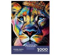 1000 Pieces Jigsaw Puzzles for Teenagers Colorful Lioness Face Jigsaw Puzzle DIY Toys Birthday Present Christmas Birthday Gifts 38x26cm/1000pcs