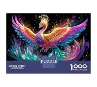 1000 Pieces Jigsaw Puzzles for Teenagers Colorful Phoenix Art Print-2 Jigsaw Puzzle Relaxing Games Analysis And Logic Challenging Game Gifts 70x50cm/1000pcs