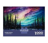 1000 Pieces Jigsaw Puzzles for Teenagers Colorful Winter Landscape Painting Adult Puzzles Brain Teaser Game Difficult Hard Fun Activities at Home 52x38cm/1000pcs