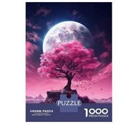 1000 Pieces Jigsaw Puzzles for Teenagers Cosmic Sakura Tree Puzzle for Adults Family Games Presents for Women Christmas Birthday Gifts 38x26cm/1000pcs
