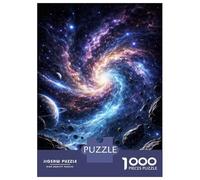1000 Pieces Jigsaw Puzzles for Teenagers Cosmic Swirl Nebula with Planets And Asteroids Jigsaw for Adults Hands-on Game Pattern Assembly Fun at Home Activities, 38x26cm/1000pcs
