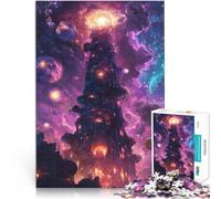 1000 Pieces Jigsaw Puzzles for teenagers Cosmic Tower Space Nebula Planets Sky Mustermontage Wohnkunstdekor50x70cm