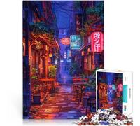 1000 Pieces Jigsaw Puzzles for teenagers Cozy Anime Street Stressabbau-Spielzeug Geburtstagsgeschenk, Geschenke, Wandkunst38x26cm