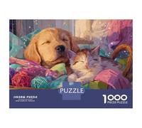 1000 Pieces Jigsaw Puzzles for Teenagers Cozy Pet Nap Basket Jigsaws for Adults Hands-on Game But Fun And Humorous Unique Birthday And Xmas Gifts 38x26cm/1000pcs