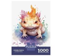 1000 Pieces Jigsaw Puzzles for Teenagers Cute Axolotl Watercolor Jigsaw Puzzle Relaxing Games Analysis And Logic Challenging Game Gifts 70x50cm/1000pcs