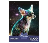1000 Pieces Jigsaw Puzzles for Teenagers Cute Chihuahua Dog Adult Puzzles Brain Teaser Game Difficult Hard Fun Activities at Home 38x26cm/1000pcs