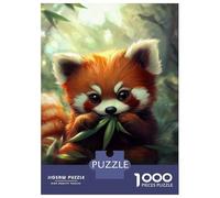 1000 Pieces Jigsaw Puzzles for Teenagers Cute Red Panda Snack-1 Puzzle for Adults Relax Games Hand Speed Race Christmas Birthday Gifts 38x26cm/1000pcs