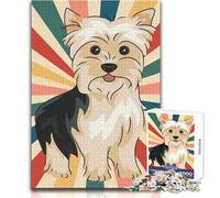 1000 Pieces Jigsaw Puzzles for Teenagers Cute Yorkshire Terrier Dog Educational Family Game Difficult Challenge Birthday Gift Size 38x52cm