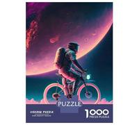 1000 Pieces Jigsaw Puzzles for Teenagers Cycling Space Astronaut Jigsaw Relaxing Games Presents for Women Christmas Birthday Gifts 70x50cm/1000pcs