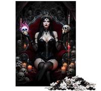 1000 Pieces Jigsaw Puzzles for Teenagers Dark Queen with Skulls︰ Queen of The Underworld Fun Activities at Home Improve Memory Impossible Game for Age 14+ Game (38x26cm)