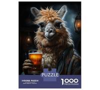 1000 Pieces Jigsaw Puzzles for Teenagers Drunk Llama Adult Jigsaw Puzzle DIY Toys Stress Reliever Christmas Birthday Gifts 52x38cm/1000pcs
